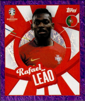 Rafael Leao Portugal samolepka Topps EURO 2024 Purple #POR-PTW