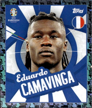 Eduardo Camavinga France samolepka Topps EURO 2024 Topps Foil #FRA-PTW
