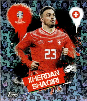 Xherdan Shaqiri Switzerland samolepka Topps EURO 2024 Topps Foil #SUI3