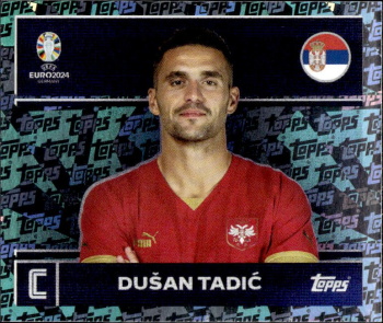 Dusan Tadic Serbia samolepka Topps EURO 2024 Topps Foil #SRB2