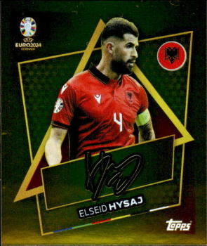 Elseid Hysaj Albania samolepka Topps EURO 2024 Gold Signature #ALB-SP-s