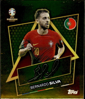 Bernardo Silva Portugal samolepka Topps EURO 2024 Gold Signature #POR-SP-s