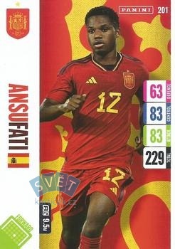 Ansu Fati Spain Panini Adrenalyn XL England 2024 Tournament Edition #201