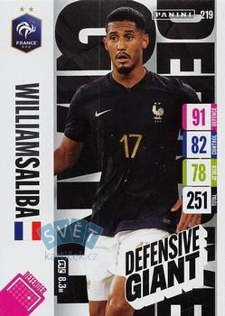 William Saliba France Panini Adrenalyn XL England 2024 Tournament Edition Defensive Giant #219