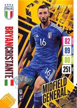 Bryan Cristante Italy Panini Adrenalyn XL England 2024 Tournament Edition Midfield General #231
