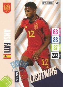 Ansu Fati Spain Panini Adrenalyn XL England 2024 Tournament Edition Lightning #251