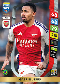 Gabriel Jesus Arsenal Panini FIFA 365 2025 Adrenalyn XL #43