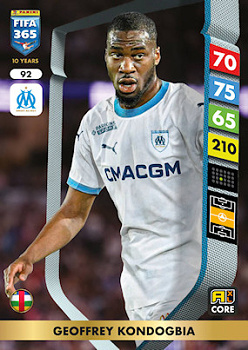 Geoffrey Kondogbia Olympique Marseille Panini FIFA 365 2025 Adrenalyn XL #92