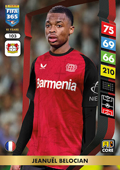 Jeanuel Belocian Bayer 04 Leverkusen Panini FIFA 365 2025 Adrenalyn XL #103