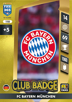 Club Badge Bayern Munchen Panini FIFA 365 2025 Adrenalyn XL Club Badge #118