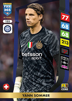 Yann Sommer Internazionale Milano Panini FIFA 365 2025 Adrenalyn XL #155