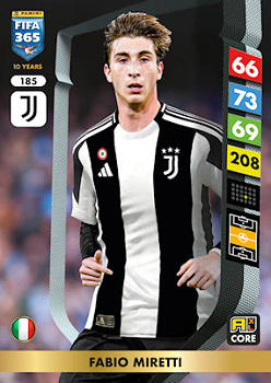 Fabio Miretti Juventus FC Panini FIFA 365 2025 Adrenalyn XL #185