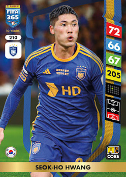 Hwang Seok-ho Ulsan Hyundai Panini FIFA 365 2025 Adrenalyn XL #210
