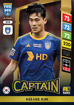 Kim Kee-hee Ulsan Hyundai Panini FIFA 365 2025 Adrenalyn XL Captain #219