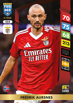 Fredrik Aursnes SL Benfica Panini FIFA 365 2025 Adrenalyn XL #254