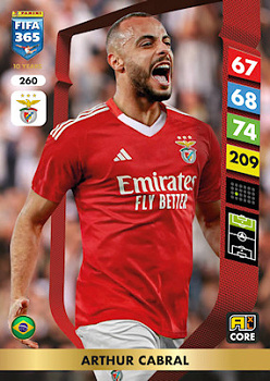 Arthur Cabral SL Benfica Panini FIFA 365 2025 Adrenalyn XL #260