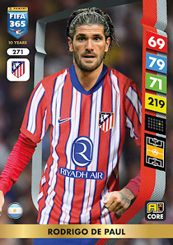Rodrigo De Paul Atletico Madrid Panini FIFA 365 2025 Adrenalyn XL #271