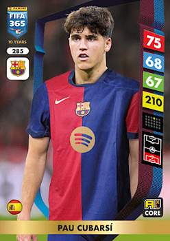 Pau Cubarsi FC Barcelona Panini FIFA 365 2025 Adrenalyn XL #285