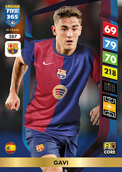 Gavi FC Barcelona Panini FIFA 365 2025 Adrenalyn XL Fans' Favourite #287