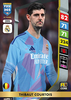 Thibaut Courtois Real Madrid Panini FIFA 365 2025 Adrenalyn XL #299