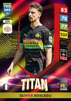 Olivier Boscagli PSV Eindhoven Panini FIFA 365 2025 Adrenalyn XL Titan #326