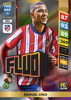 Samuel Lino Atletico Madrid Panini FIFA 365 2025 Adrenalyn XL Fluo #403