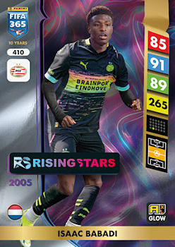 Isaac Babadi PSV Eindhoven Panini FIFA 365 2025 Adrenalyn XL Rising Star #410