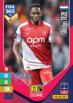 Jordan Teze AS Monaco Panini FIFA 365 2027 Adrenalyn XL #29