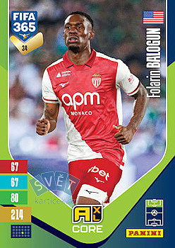 Folarin Balogun AS Monaco Panini FIFA 365 2027 Adrenalyn XL #34