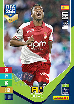 Ansu Fati AS Monaco Panini FIFA 365 2027 Adrenalyn XL #35
