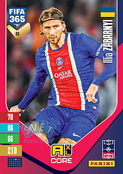 Illia Zabarnyi Paris Saint-Germain Panini FIFA 365 2027 Adrenalyn XL #48