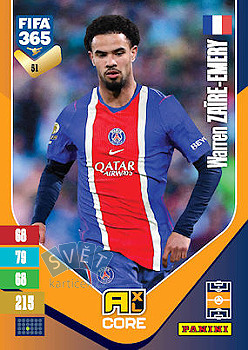 Warren Zaire-Emery Paris Saint-Germain Panini FIFA 365 2027 Adrenalyn XL #51