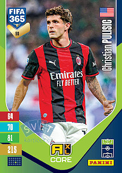 Christian Pulisic A.C. Milan Panini FIFA 365 2027 Adrenalyn XL #90