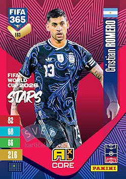 Cristian Romero Argentina Panini FIFA 365 2027 Adrenalyn XL FIFA World Cup 2026 Stars #163