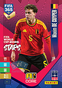 Maxim De Cuyper Belgium Panini FIFA 365 2027 Adrenalyn XL FIFA World Cup 2026 Stars #165