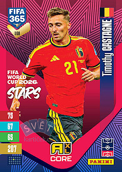 Timothy Castagne Belgium Panini FIFA 365 2027 Adrenalyn XL FIFA World Cup 2026 Stars #168