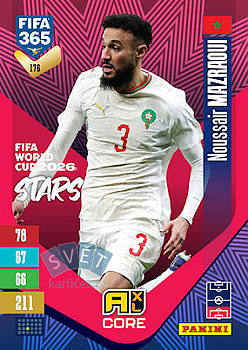 Noussair Mazraoui Morocco Panini FIFA 365 2027 Adrenalyn XL FIFA World Cup 2026 Stars #176