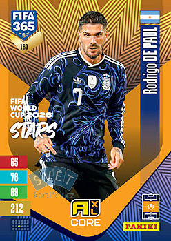 Rodrigo de Paul Argentina Panini FIFA 365 2027 Adrenalyn XL FIFA World Cup 2026 Stars #189