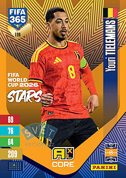 Youri Tielemans Belgium Panini FIFA 365 2027 Adrenalyn XL FIFA World Cup 2026 Stars #190