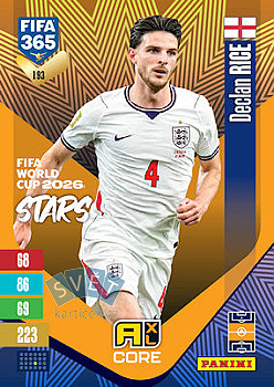 Declan Rice England Panini FIFA 365 2027 Adrenalyn XL FIFA World Cup 2026 Stars #193