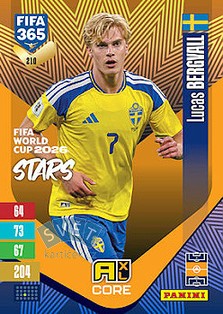 Lucas Bergvall Sweden Panini FIFA 365 2027 Adrenalyn XL FIFA World Cup 2026 Stars #210