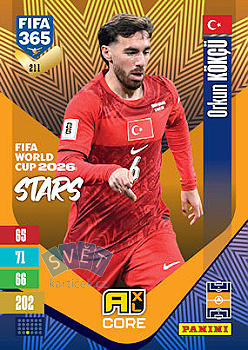 Orkun Koekcue Turkey Panini FIFA 365 2027 Adrenalyn XL FIFA World Cup 2026 Stars #211