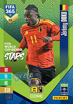 Jeremy Doku Belgium Panini FIFA 365 2027 Adrenalyn XL FIFA World Cup 2026 Stars #215