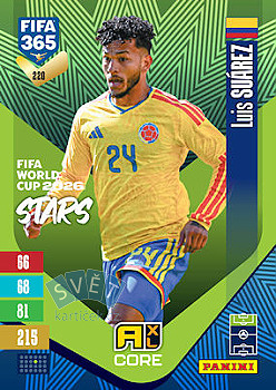 Luis Suarez Colombia Panini FIFA 365 2027 Adrenalyn XL FIFA World Cup 2026 Stars #220