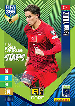 Kenan Yildiz Turkey Panini FIFA 365 2027 Adrenalyn XL FIFA World Cup 2026 Stars #243