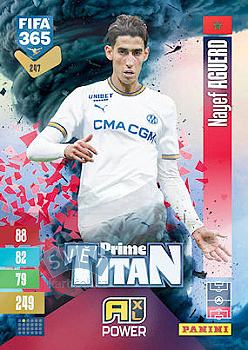 Nayef Aguerd Olympique de Marseille Panini FIFA 365 2027 Adrenalyn XL Prime Titan #247