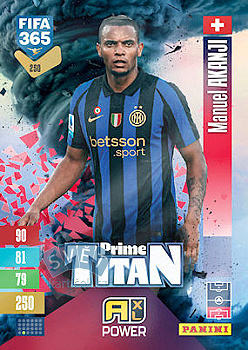 Manuel Akanji Internazionale Milano Panini FIFA 365 2027 Adrenalyn XL Prime Titan #250