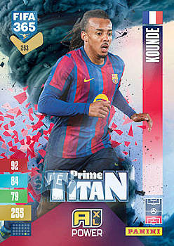 Jules Kounde FC Barcelona Panini FIFA 365 2027 Adrenalyn XL Prime Titan #253