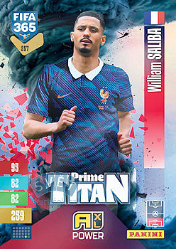 William Saliba France Panini FIFA 365 2027 Adrenalyn XL Prime Titan #257