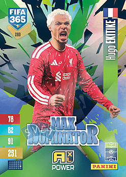 Hugo Ekitike Liverpool Panini FIFA 365 2027 Adrenalyn XL Max Dominator #280